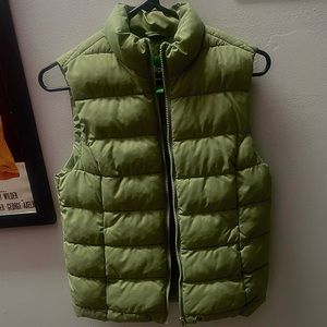 light army green puffer vest